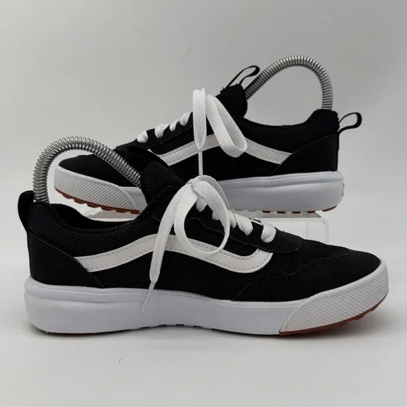 Vans Range EXP Low Top Youth Size 4 Black White Nylon Suede Sneakers - Picture 2 of 16